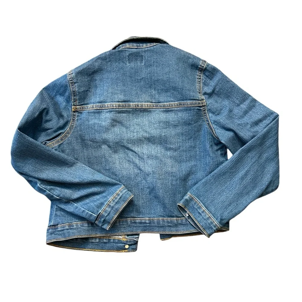 The Childrens Place Girls Denim Jacket Medium Wash Blue Jean Trucker Size 14 XL